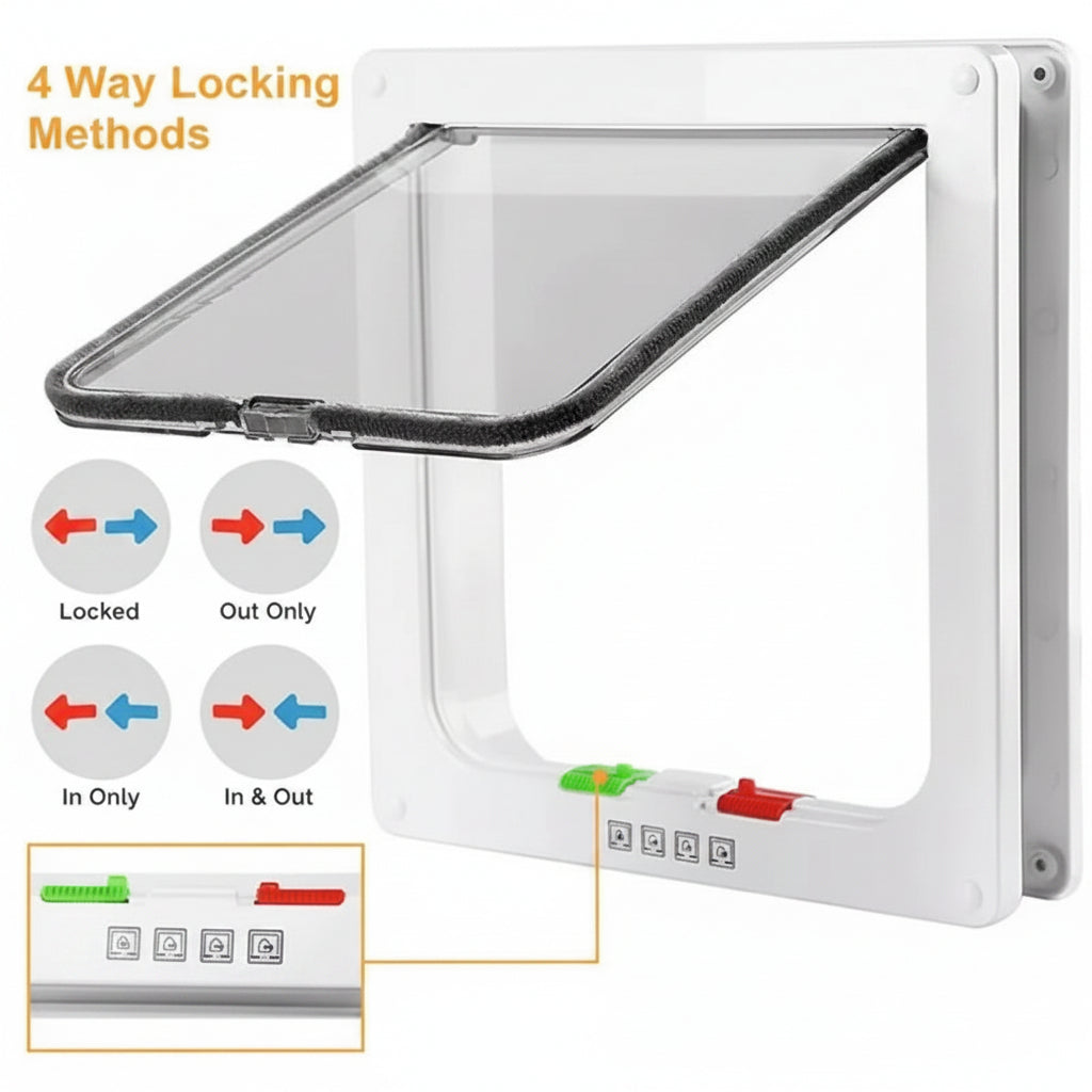 Dog Door Cat Door Pet Door Four Way Locking System