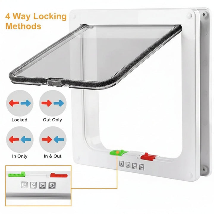 Dog Door Cat Door Pet Door Four Way Locking System