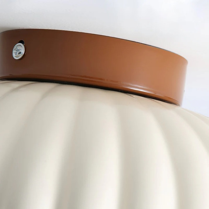 Iron Hallway Ceiling Light | Modern Glass &amp; Metal Flush Mount