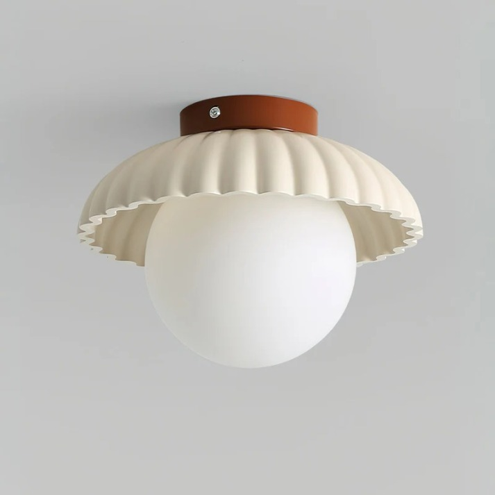 Iron Hallway Ceiling Light | Modern Glass &amp; Metal Flush Mount