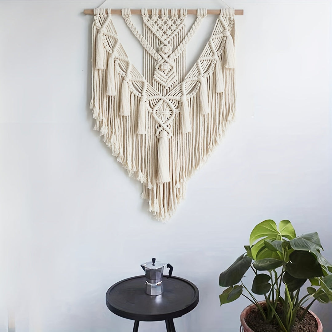 Bohemian Macrame Wall Hanging | Handcrafted Woven Tapestry