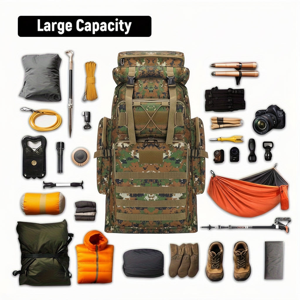 Hiking Backpack Large Capacity Tactical Daypack Outdoor Travel