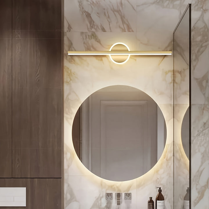 Luxe LED Mirror Wall Light | Minimalist Black &amp; Gold Wall Lamp