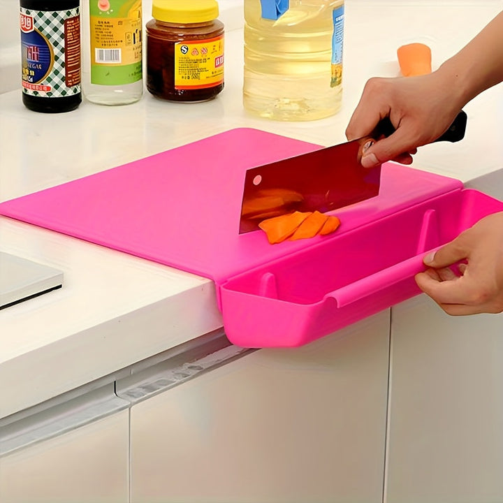 2-in-1 Chopping Board with Storage Box | Portable Kitchen Cutting Board &amp; Food Holder