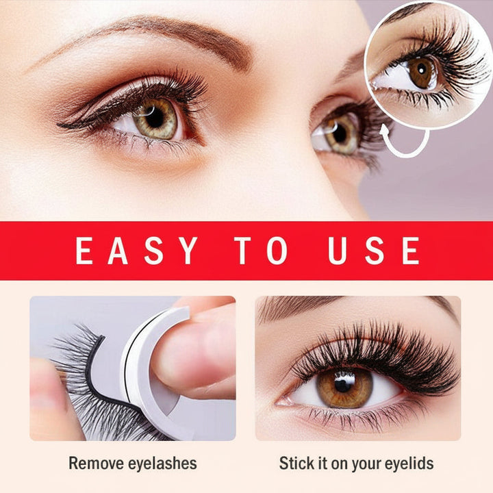 False Eyelashes Self Adhesive Reusable Washable Natural Look