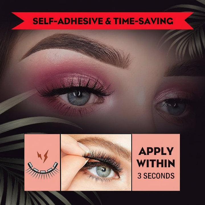 False Eyelashes Self Adhesive Reusable Washable Natural Look