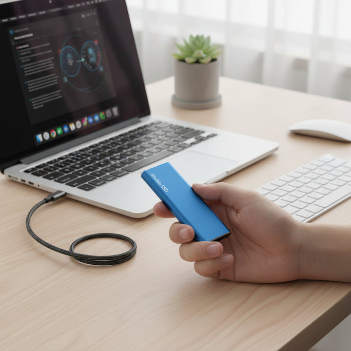External Hard Drive Portable SSD USB C Storage Device Compact Design