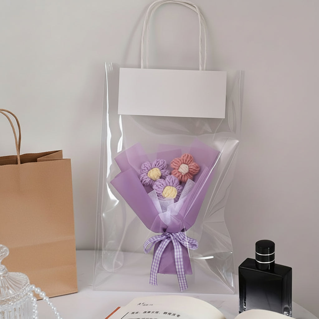 Flower Bouquet Mothers Day Gift Handmade Style Mini Wrapped Decoration