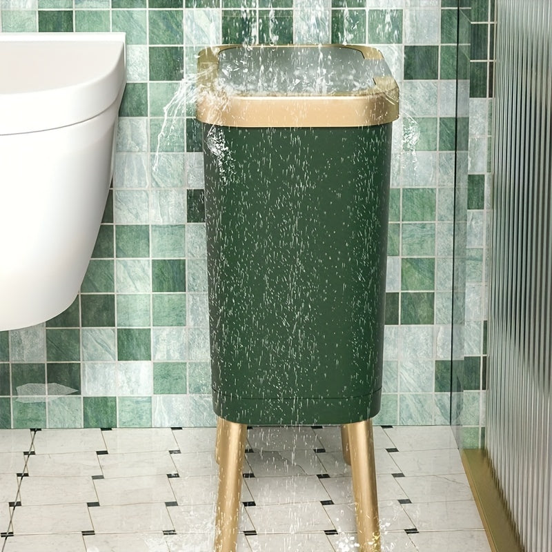15L Modern Odour-Sealing Trash Can with Elevated Legs | Stylish Waste Bin for Kitchen, Living &amp; Bathroom
