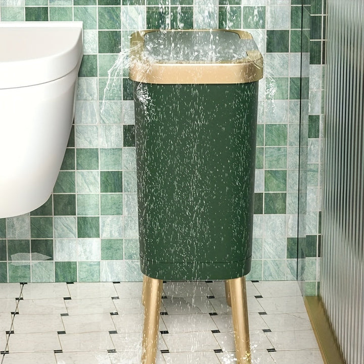 15L Modern Odour-Sealing Trash Can with Elevated Legs | Stylish Waste Bin for Kitchen, Living &amp; Bathroom