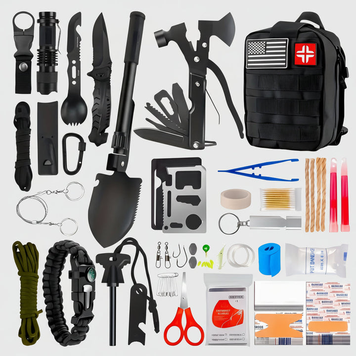 Tactical Survival Gear Backpack Multi Tool First Aid Kit
