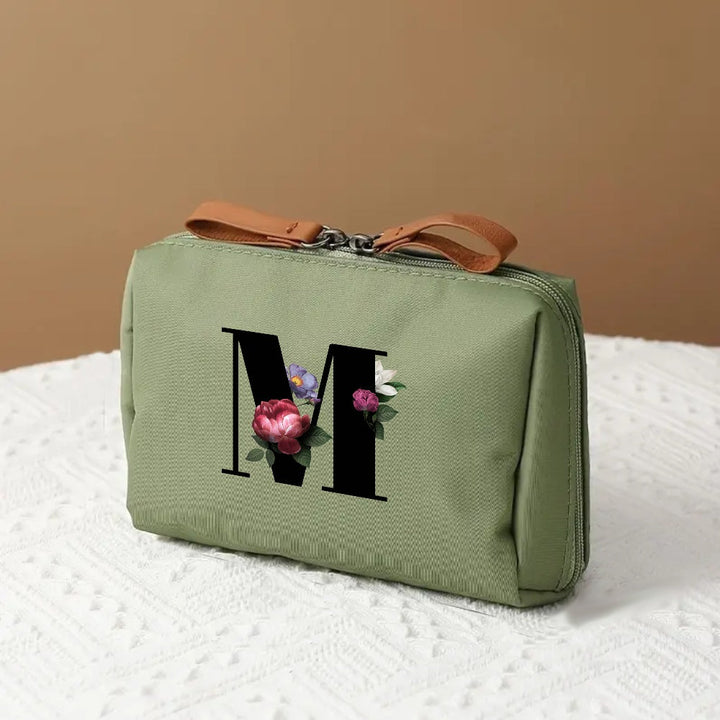 Makeup Bag Travel Cosmetic Organizer Mothers Day Letter Case