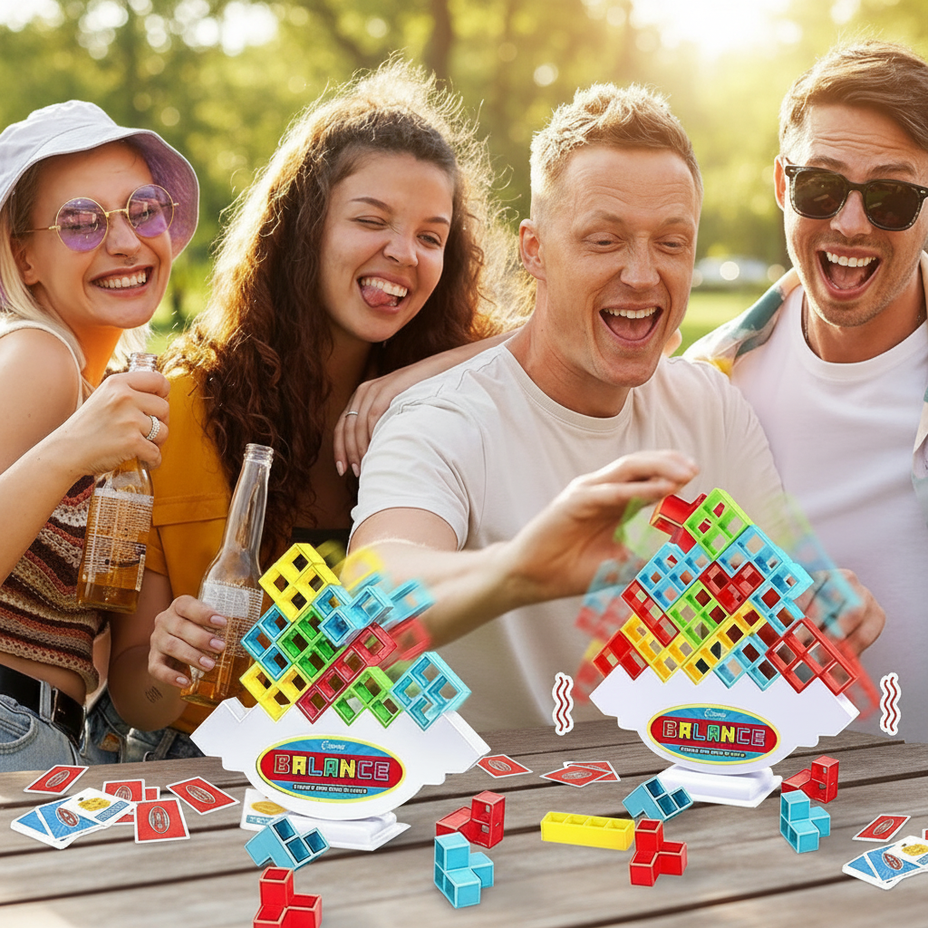 Family Board Game Stacking Block Game Fun All Ages