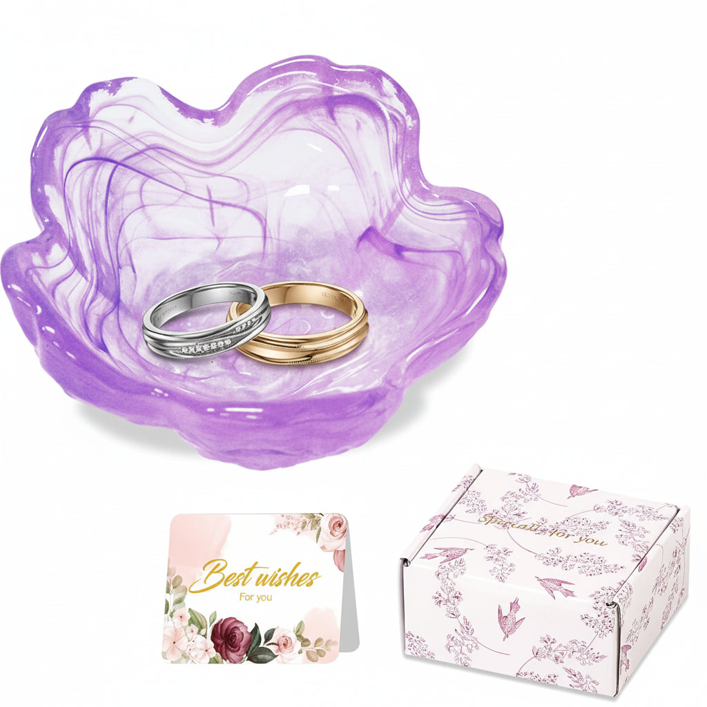Mothers Day Flower Jewellery Dish Ceramic Ring Holder Tray Gift