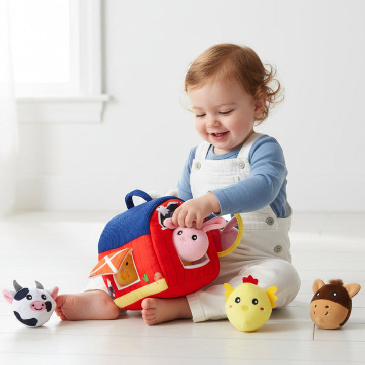Farm Animal Toys Playset Soft Plush Fun Role Play Toys