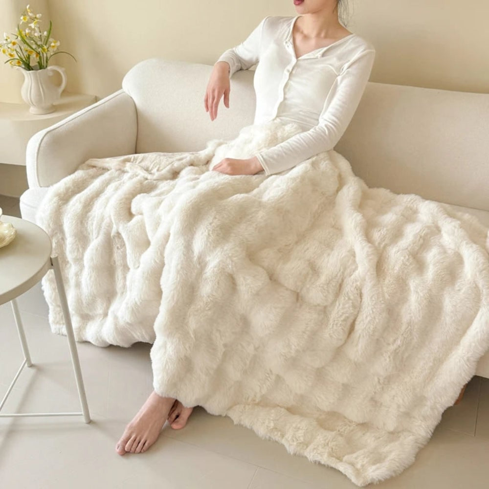 Faux Fur Blanket Cozy Soft Plush Throw