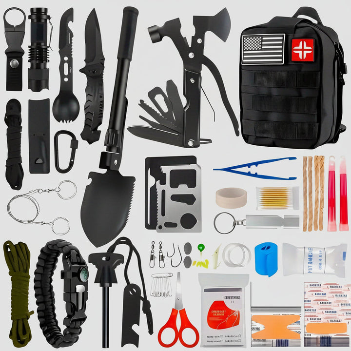 Tactical Survival Gear Backpack Multi Tool First Aid Kit