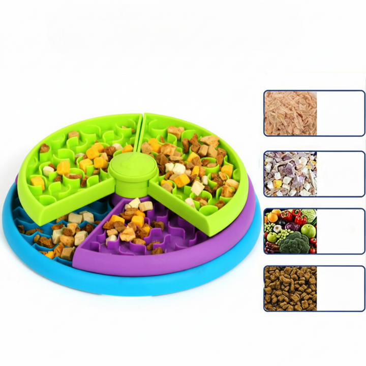Slow Feeder Dog Bowl Interactive Puzzle Food Dish Healthy Eating