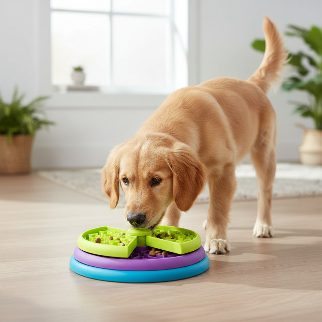 Slow Feeder Dog Bowl Interactive Puzzle Food Dish Healthy Eating