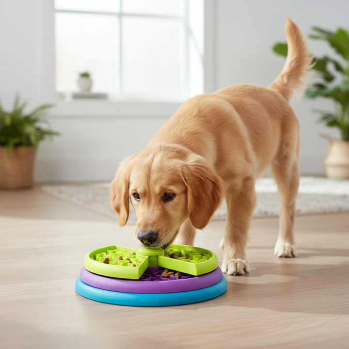 Slow Feeder Dog Bowl Interactive Puzzle Food Dish Healthy Eating