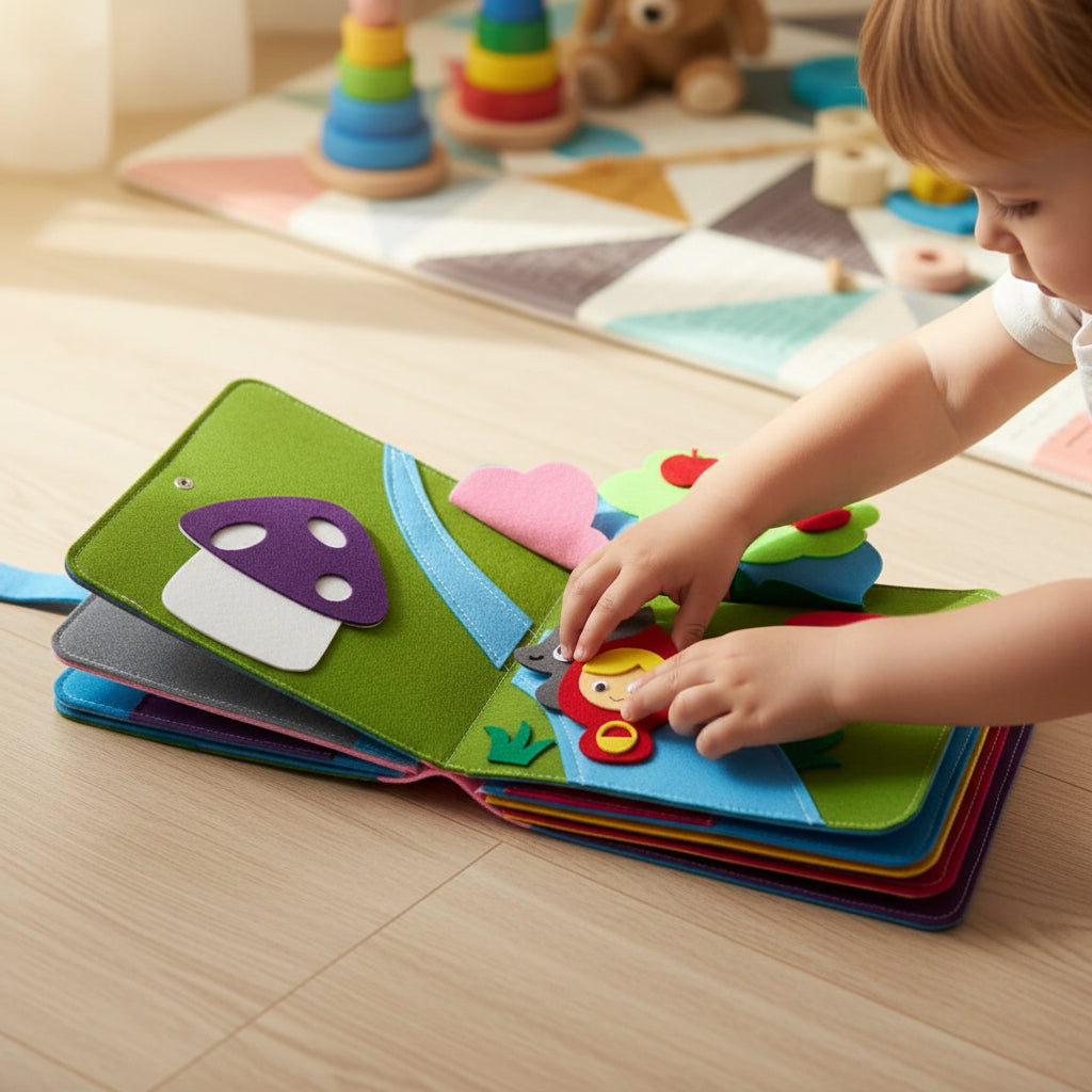 Felt Board Books Toddlers Interactive Learning Toy Set