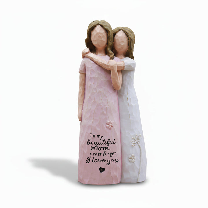Mothers Day Figurine Mom Daughter Love Sculpture Gift Decor