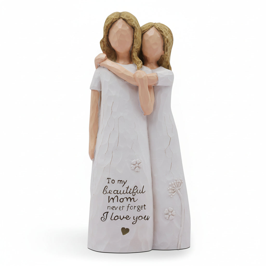 Mothers Day Figurine Mom Daughter Love Sculpture Gift Decor