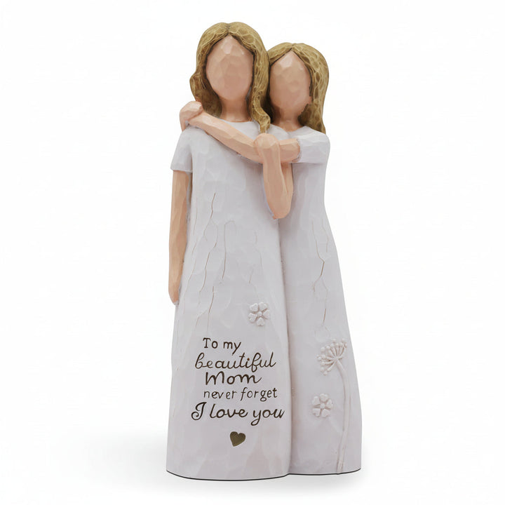 Mothers Day Figurine Mom Daughter Love Sculpture Gift Decor