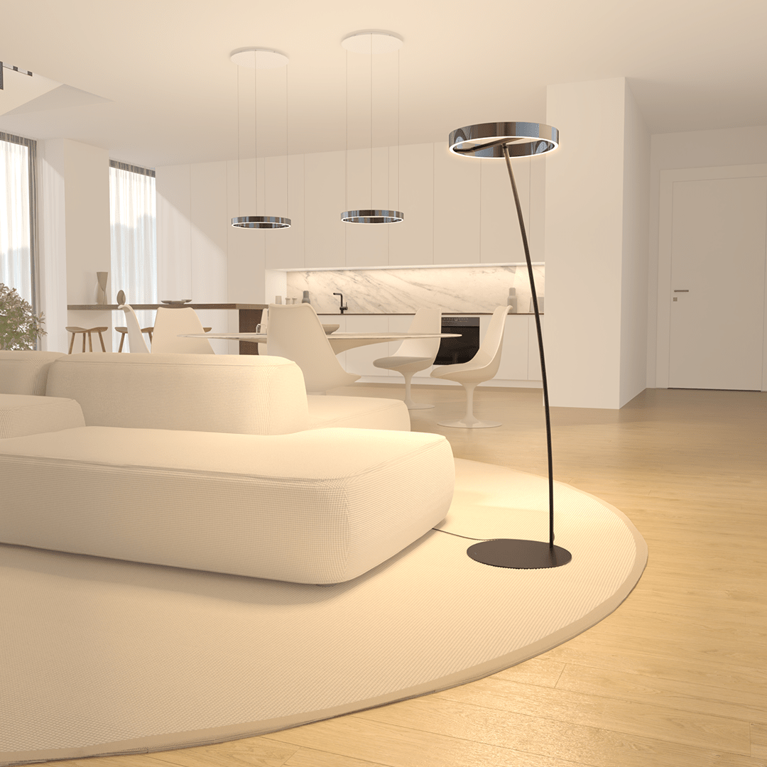 Floor Lamp LED Lighting Remote Control Adjustable Design