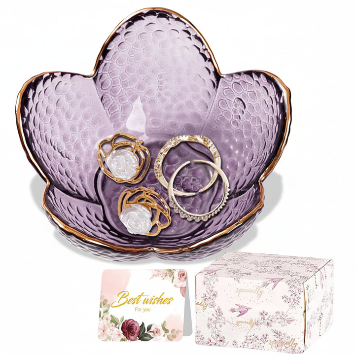 Mothers Day Flower Jewellery Dish Ceramic Ring Holder Tray Gift
