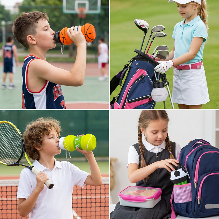 Foldable Collapsible Leak-Proof Water Bottle Sports Gym