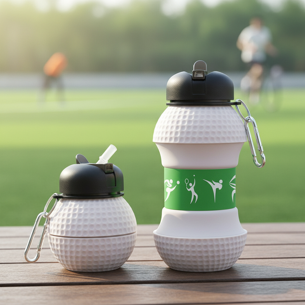 Foldable Collapsible Leak-Proof Water Bottle Sports Gym