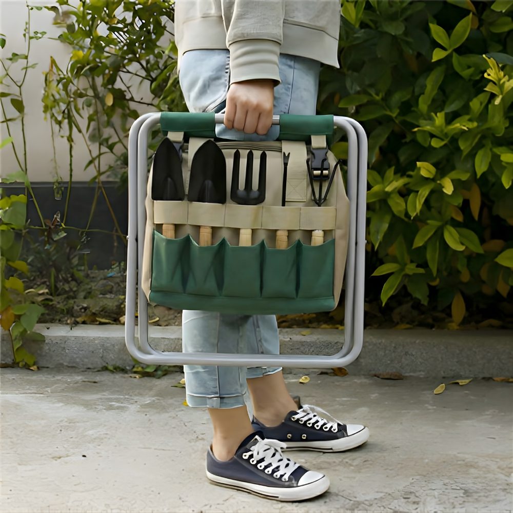 Garden Tool Set Seat Folding Stool Portable