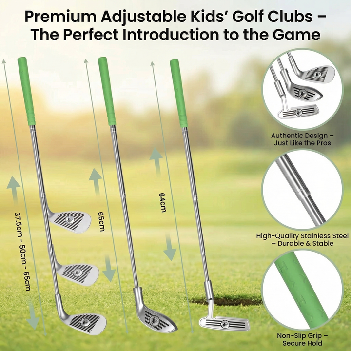 Golf Putting Mat Adjustable Golf Clubs Indoor Play Set