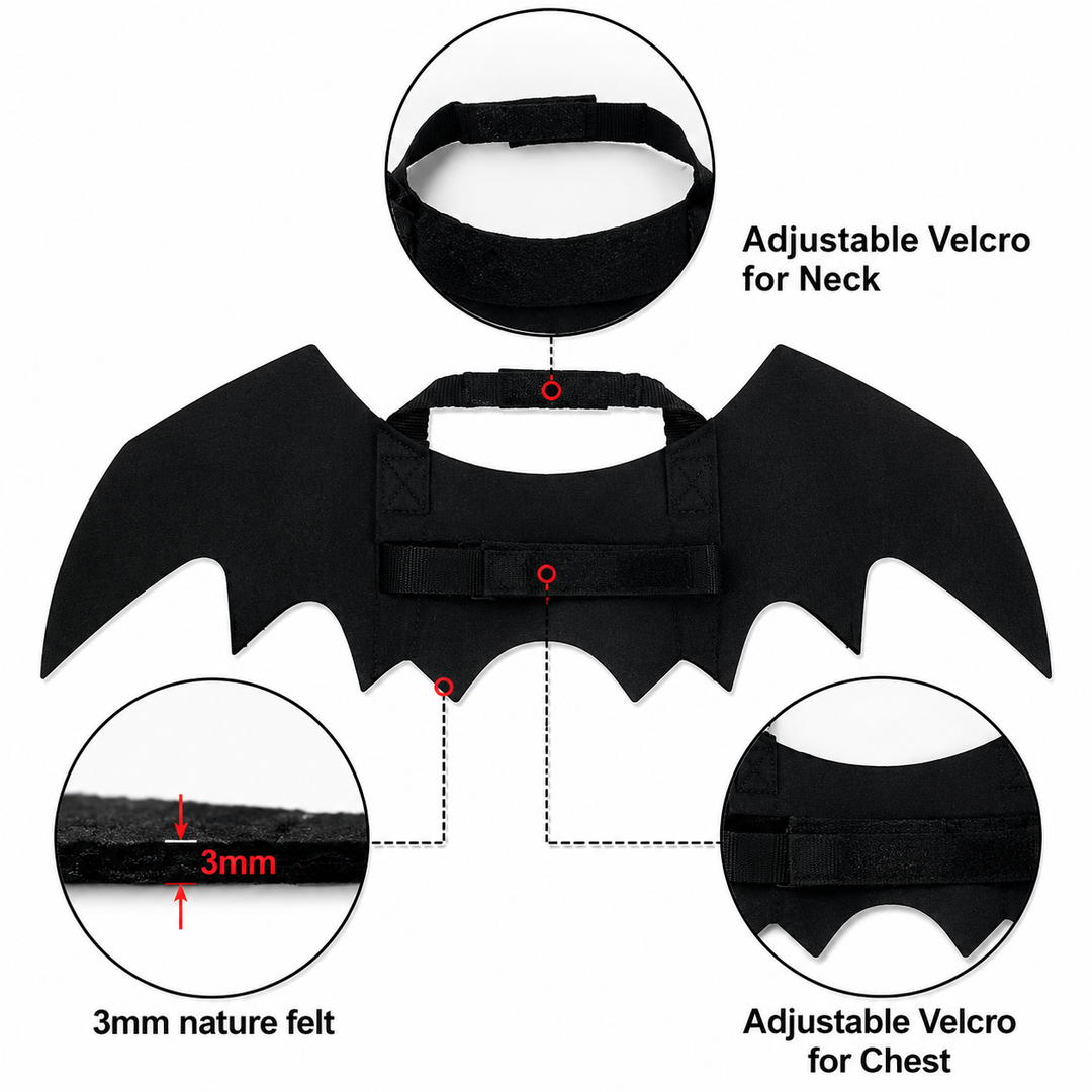 Halloween Accessories Bat Wings Pet Costume