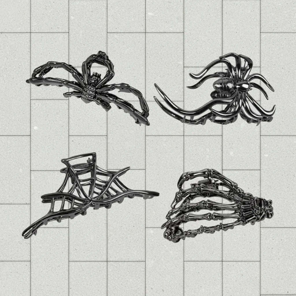 Halloween Accessories Hair Clips Spider Bat Designs