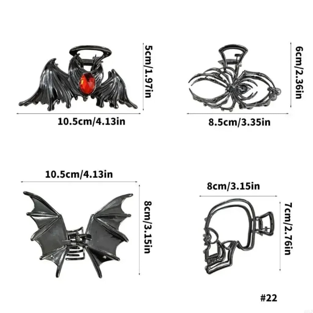 Halloween Accessories Hair Clips Spider Bat Designs