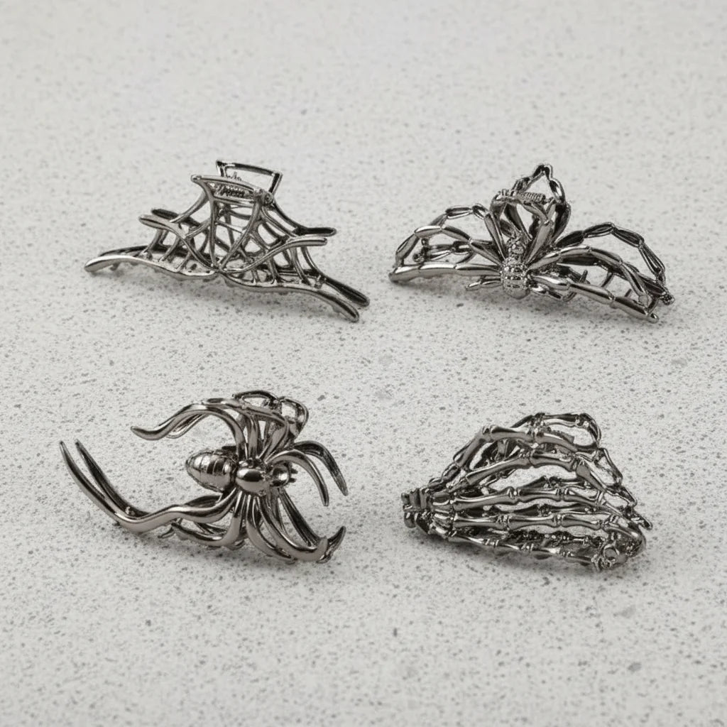 Halloween Accessories Hair Clips Spider Bat Designs