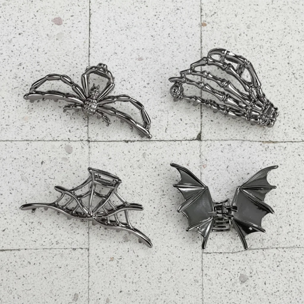 Halloween Accessories Hair Clips Spider Bat Designs