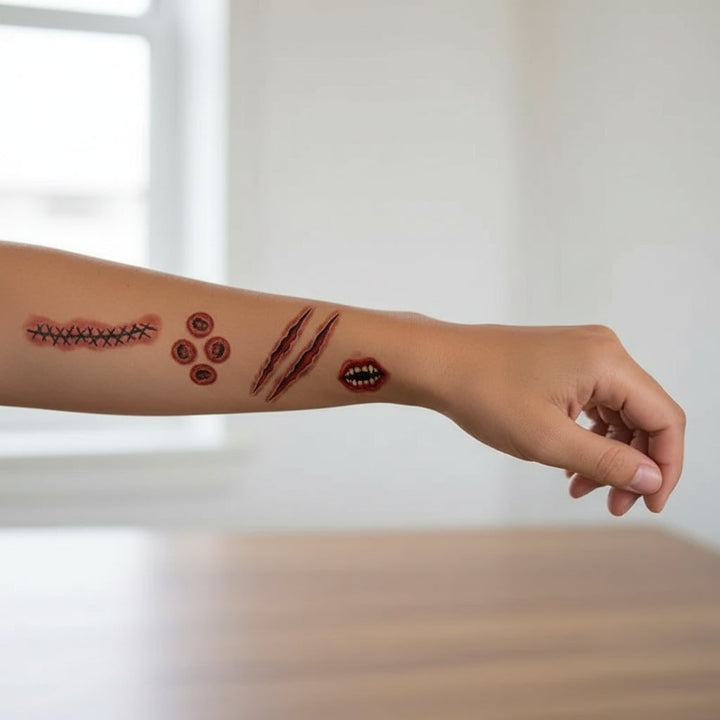 Halloween Accessories Horror Tattoos Wound Effects