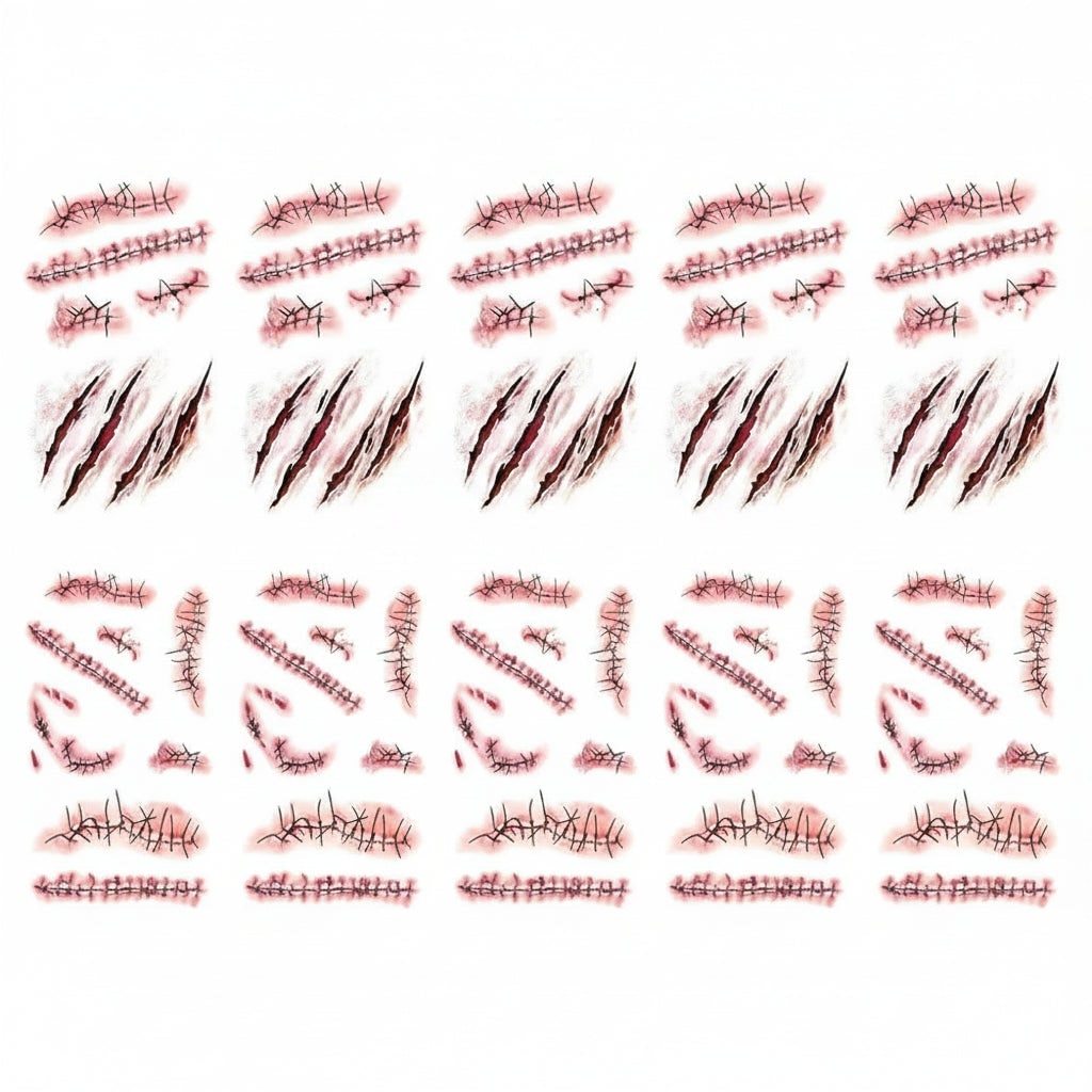 Halloween Accessories Horror Tattoos Wound Effects