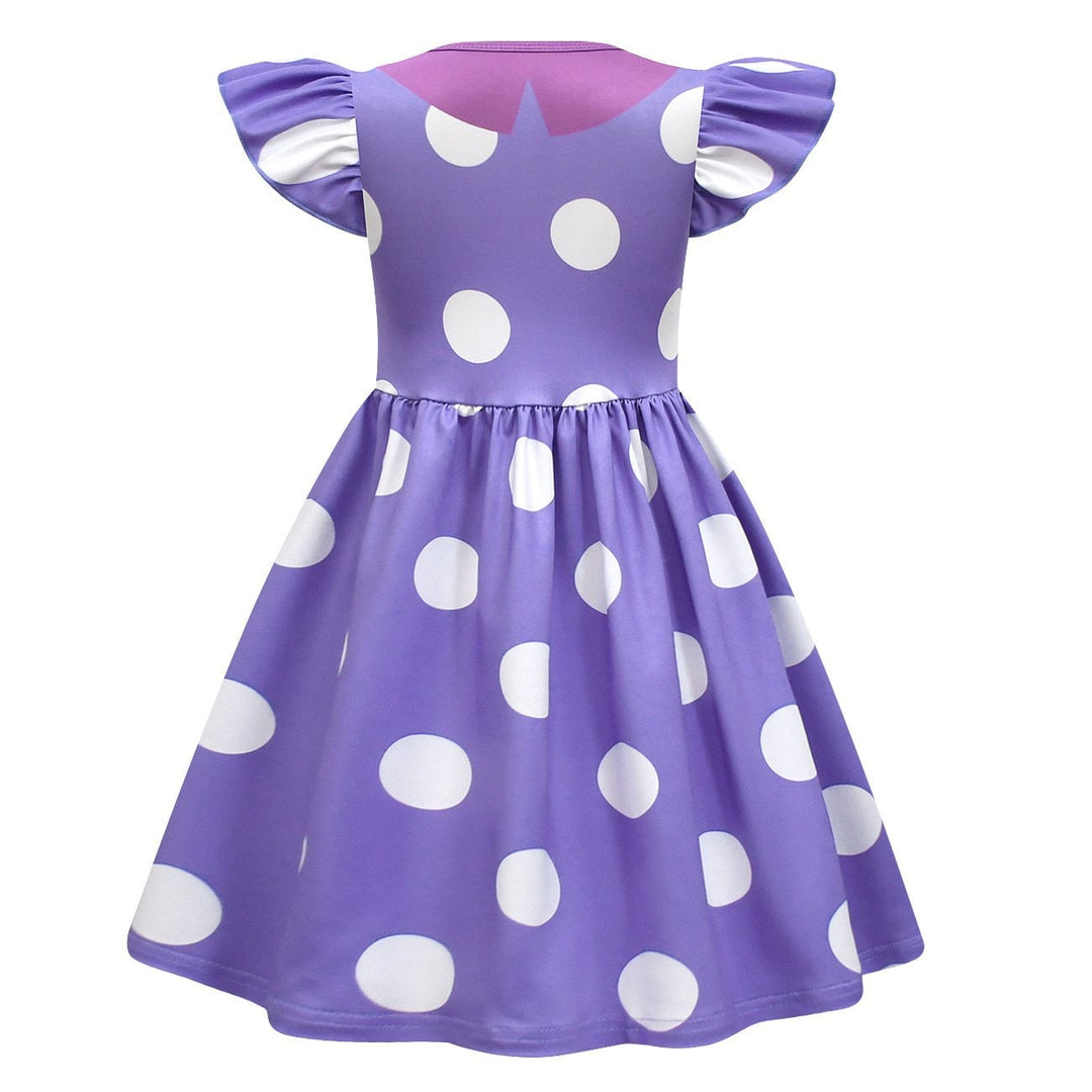 Halloween Costumes Kids Dress Polka Dot Ruffle Party Outfit