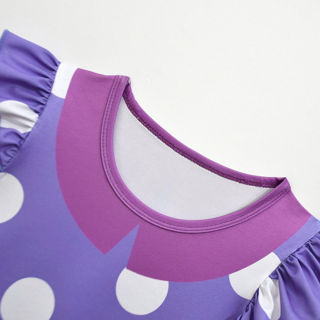 Halloween Costumes Kids Dress Polka Dot Ruffle Party Outfit
