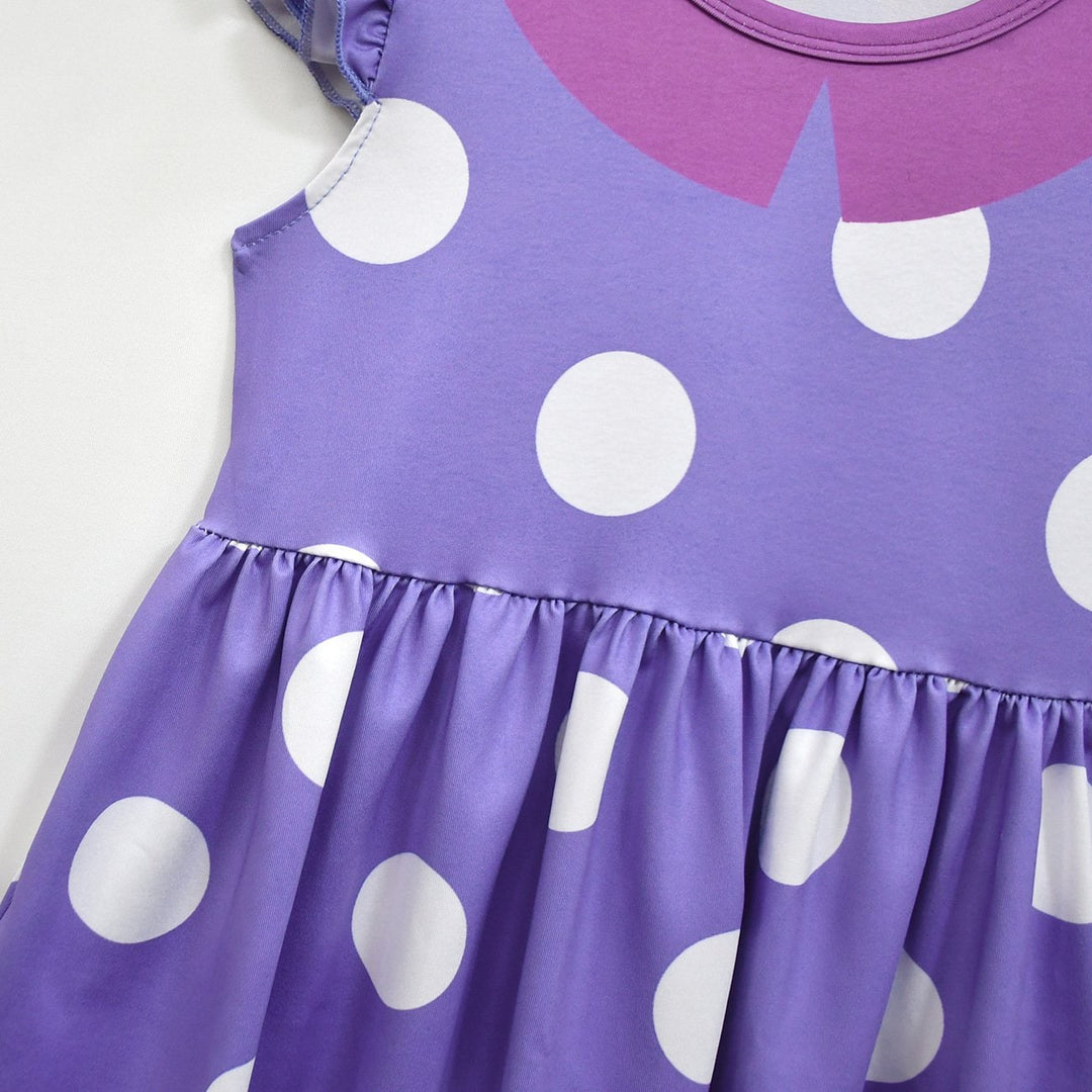 Halloween Costumes Kids Dress Polka Dot Ruffle Party Outfit