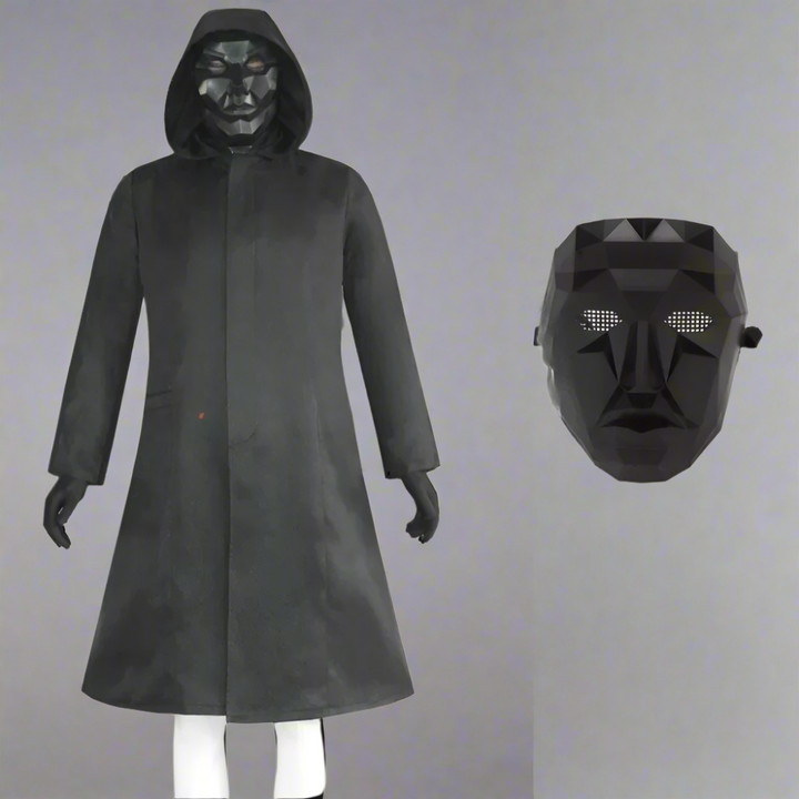 Halloween Costume Adult Guard Mask Jumpsuit Outfit