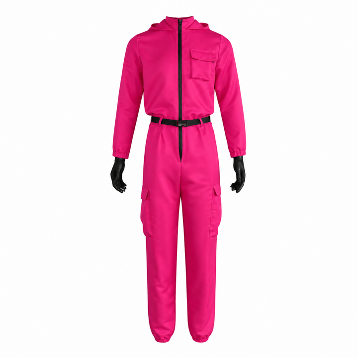 Halloween Costumes Hooded Jumpsuit Mask Outfit Set