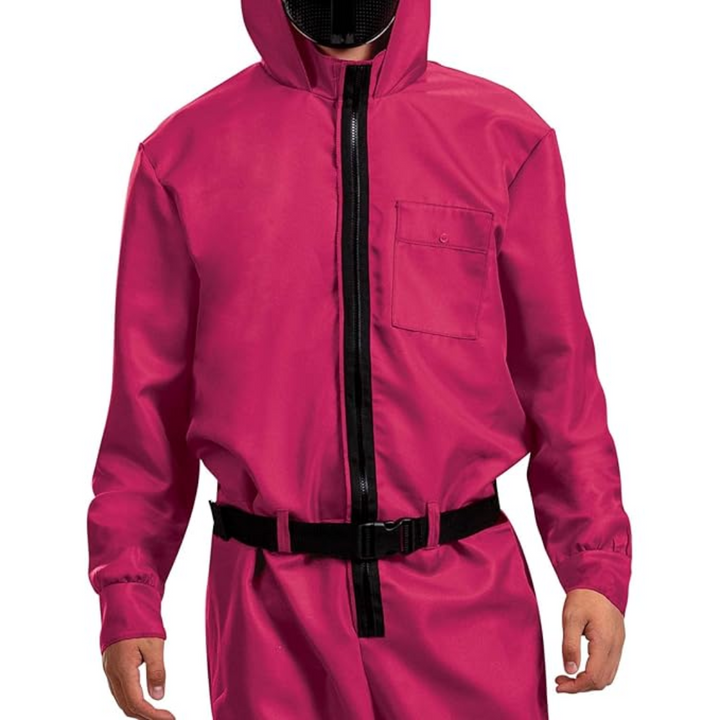 Halloween Costumes Hooded Jumpsuit Mask Outfit Set