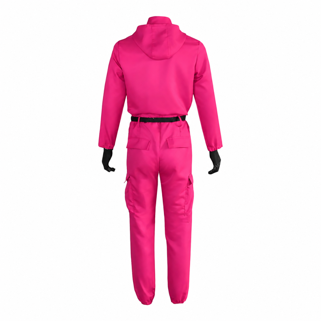 Halloween Costumes Hooded Jumpsuit Mask Outfit Set