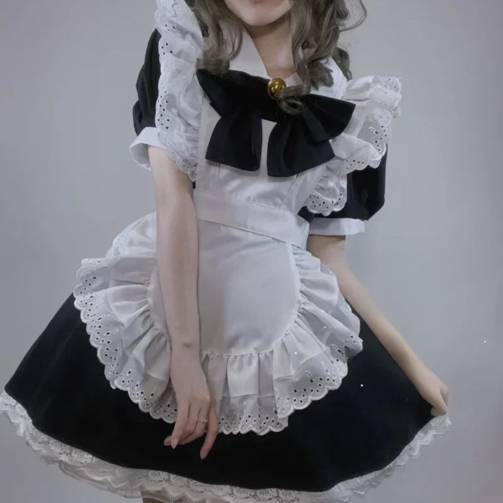 Halloween Costumes Adult Gothic Maid Dress Set