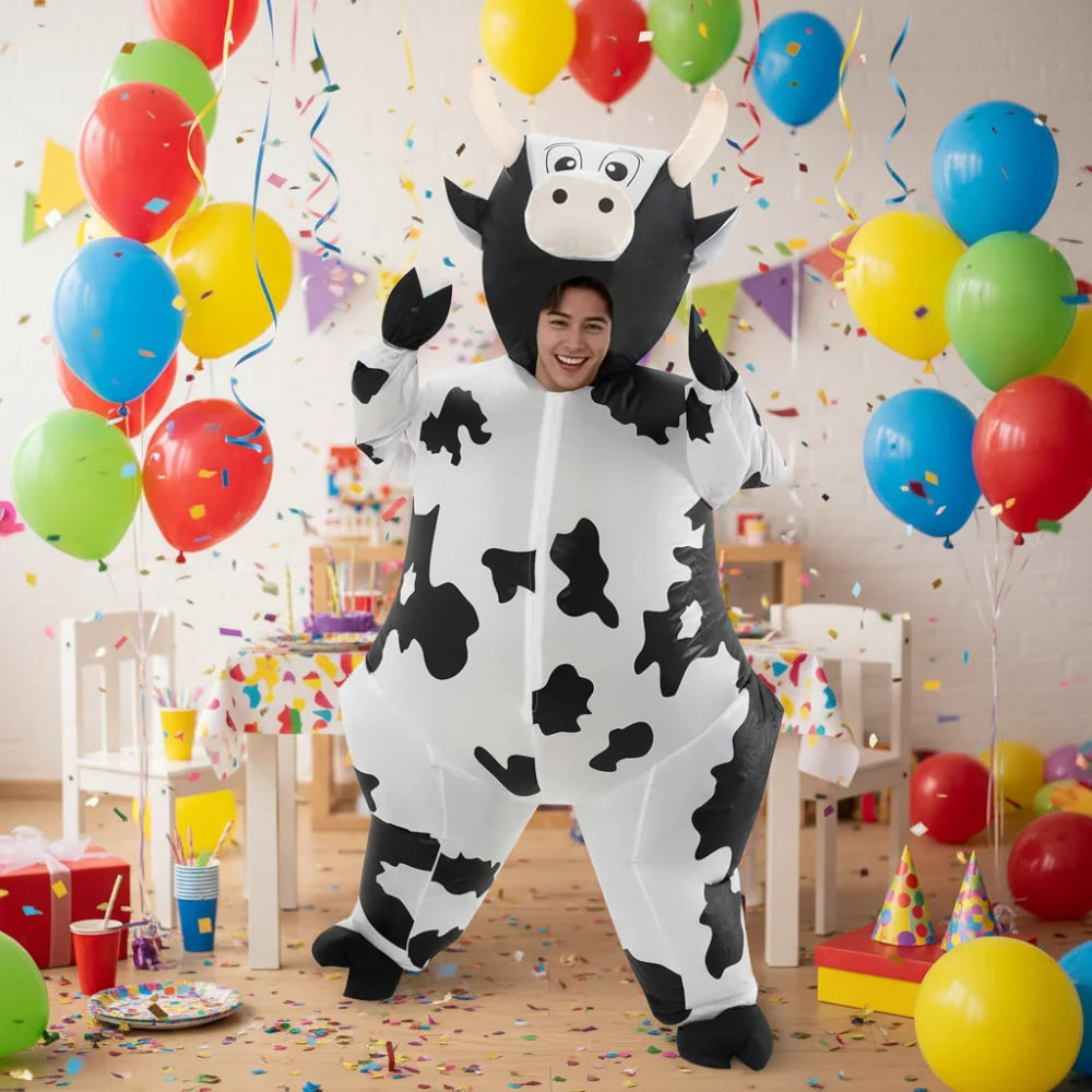 Halloween Costumes Adult Inflatable Funny Cow Outfit